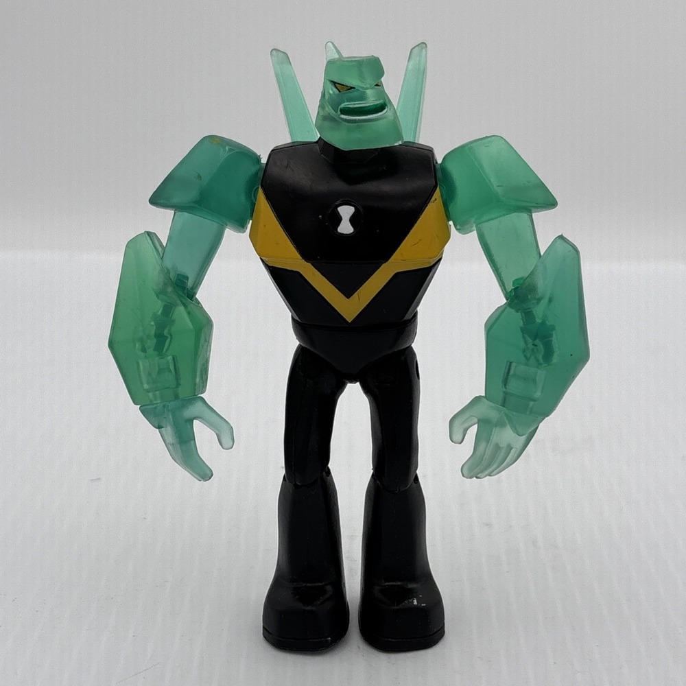 Playmates Diamond Head Ben 10 Action Figure Translucent Green Black Yellow